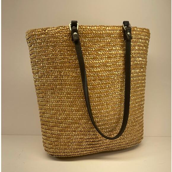 Faded Glory Straw Handbags Tote Purse Handle Top B#4 - Picture 3 of 11